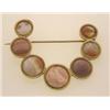Image 1 : antique agate brooch The design is of seven round agate cabochons graduating in size from 10.5 to...
