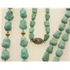 Image 1 : two TURQUOISE BEAD NECKLACES First, a single strand of tumbled turquoise nugget beads graduating...