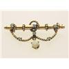 Image 1 : vintage gold and opal brooch In 14K yellow gold, set with seven round opal cabochons, the design...
