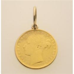 a Victorian gold sovereign, 1872 In fine gold, the coin has Victoria (young head) recto; St. Geor...