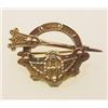 Image 1 : vintage gold PSEUDO-PENNANULAR brooch Hallmarked 9K yellow gold, Dublin, 1938, the cast and engra...