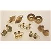 Image 1 : seven pairs of gold earrings All in yellow gold, for non-pierced ears; the lot is comprised of: 9...