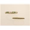 Image 1 : two emerald and gold rings Both rings are in 14K yellow gold. First, a narrow band is bar set wit...