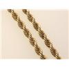 Image 1 : gold rope necklace In 10K yellow gold, the 5.5 mm. traditional rope chain is completed by a C c...