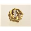 Image 1 : gold and diamond ring, roger Lucas In 18K yellow gold, the freeform design of interconnected rect...