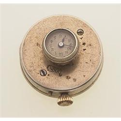 vintage BUTTON HOLE WATCH The movement's case is stamped .800 silver (formerly with gold plating)...