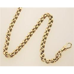 vintage gold watch chain In 14K rose gold, the 5.3 mm. wide mariner's links are completed by a sw...