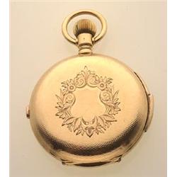 henry sandoz locle chiming repeater pocketwatch, gold case The 14K yellow gold case has engine tu...