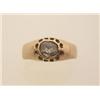 Image 1 : antique rose cut diamond and gold ring In 14K yellow gold, the domed tapering band features a .17...