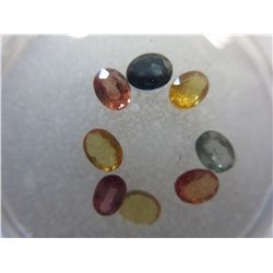 Collection of oval cut - Multi Colour Sapphires