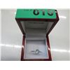 Image 2 : Blue topaz solitaire ring with Diamond shoulders