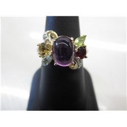 Amethyst, Diamond & Multi-Gemstone cocktail ring