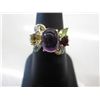 Image 1 : Amethyst, Diamond & Multi-Gemstone cocktail ring