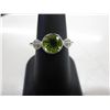 Image 1 : Peridot cocktail ring  - set with 8 Diamonds.