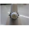 Image 1 : Fresh Water Pearl & Crystal ring