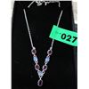 Image 2 : Blue Moonstone & Amethyst - custom made necklace