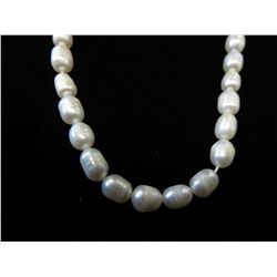 White Fresh Water Pearl strand necklace