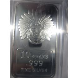 .999 Silver - Indian Head bar