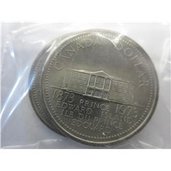 2 Prince Edward Island old Canadian $1 coins