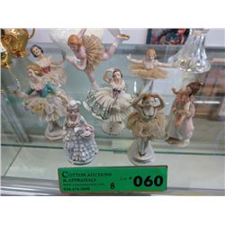 8 Porcelain figurines