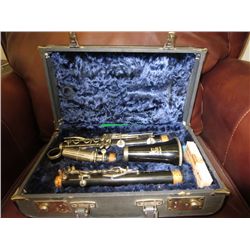 Vintage Silver plated clarinet, in case