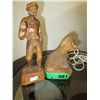 Image 1 : 2 Signed, hand carved figurines