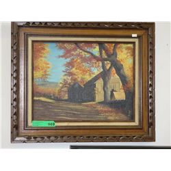 Paint on canvas, signed & framed