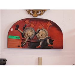 Wood coat rack - 20" long, 11" tall