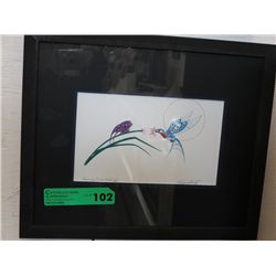 Richard Shorty print. "Hummingbird & Butterfly"