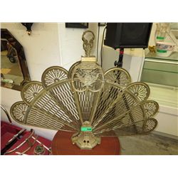 Victorian - Peacock fire screen
