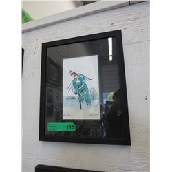 Richard Shorty print. "Green Heron"