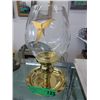 Image 1 : Vintage- crystal & brass candleholder