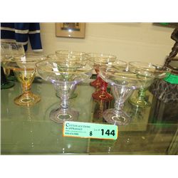 8 pieces Vintage iridescent  lustre glasses