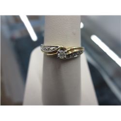 Diamond Solitaire ring in10KT yellow Gold setting