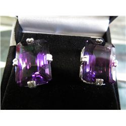 New Amethyst Earrings in Sterling Silver