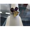Image 1 : Garnet, Citrine & Diamond ring