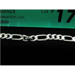 Men's - Italian Sterling, Figaro link bracelet
