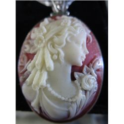 Cameo pendant & chain, Sterling Silver