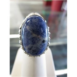 Lapis Lazuli ring, large oval  stone