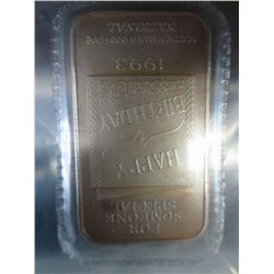 Silver bar, 1 Troy oz. of 0.999 Silver