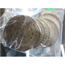 Lot of 10 Mexican Morales 10% Silver coins