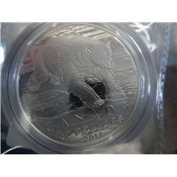 RARE 2014 Canada Polar Bear silver $50.00 coin