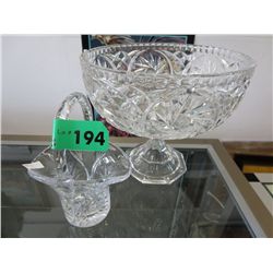 2 Crystal dishes