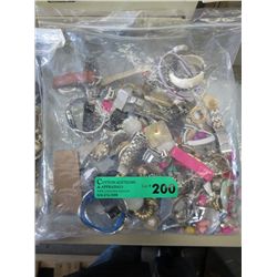 Bag of costume jewelry & watches