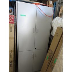 Lockable four door storage cabinet