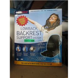 Obusforme low back backrest support system