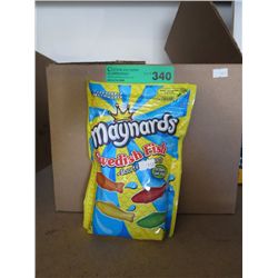 Box of 10 x 350 g bags of Swedish fish candy