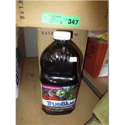 2 cases of True Blue juice - blueberry/raspberry