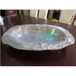 Large metal centerpiece bowl. 20" x 15"