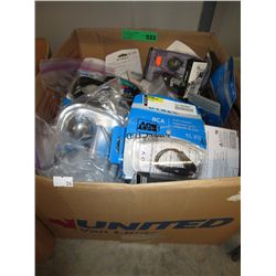 Tote of assorted electronic gadgets